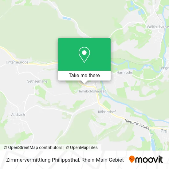 Карта Zimmervermittlung Philippsthal