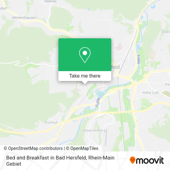 Карта Bed and Breakfast in Bad Hersfeld