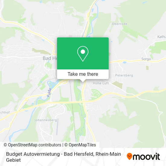 Карта Budget Autovermietung - Bad Hersfeld