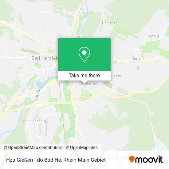 Карта Hza Gießen - do Bad He