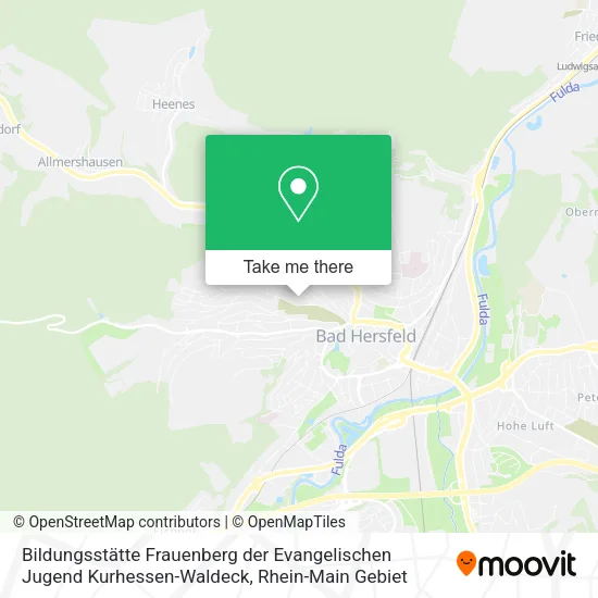 Карта Bildungsstätte Frauenberg der Evangelischen Jugend Kurhessen-Waldeck