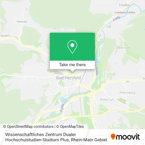 Карта Wissenschaftliches Zentrum Dualer Hochschulstudien-Studium Plus