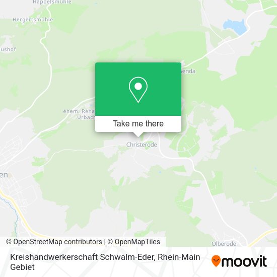 Карта Kreishandwerkerschaft Schwalm-Eder