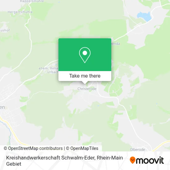 Карта Kreishandwerkerschaft Schwalm-Eder