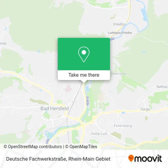 Карта Deutsche Fachwerkstraße