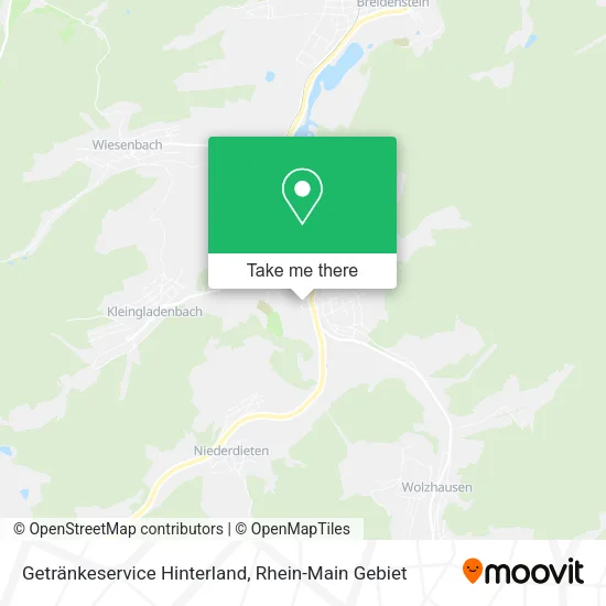 Карта Getränkeservice Hinterland