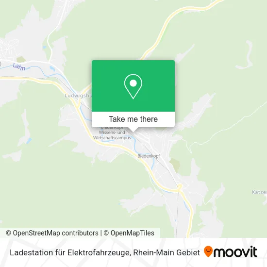 Карта Ladestation für Elektrofahrzeuge