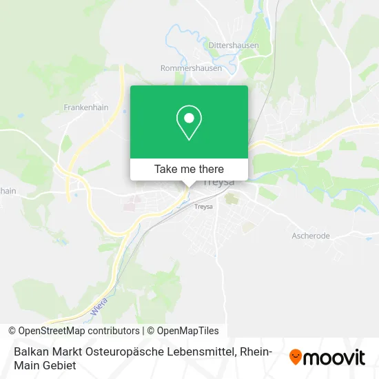 Карта Balkan Markt Osteuropäsche Lebensmittel