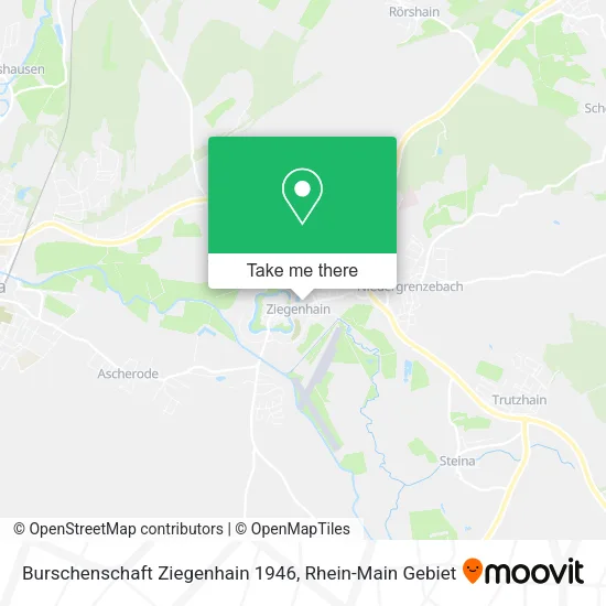 Карта Burschenschaft Ziegenhain 1946