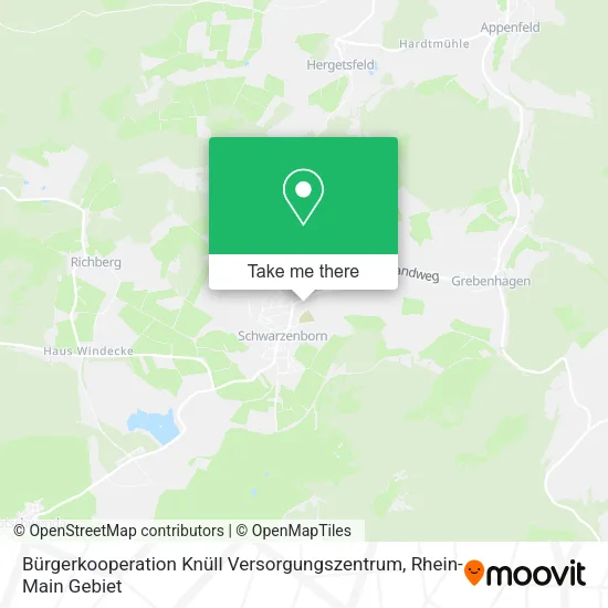 Карта Bürgerkooperation Knüll Versorgungszentrum