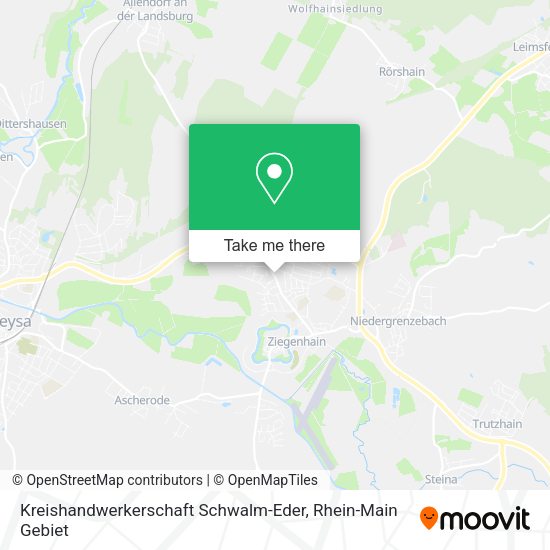 Карта Kreishandwerkerschaft Schwalm-Eder