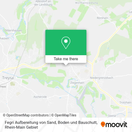 Карта Fegri Aufbereitung von Sand, Boden und Bauschutt