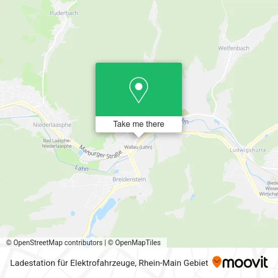 Карта Ladestation für Elektrofahrzeuge