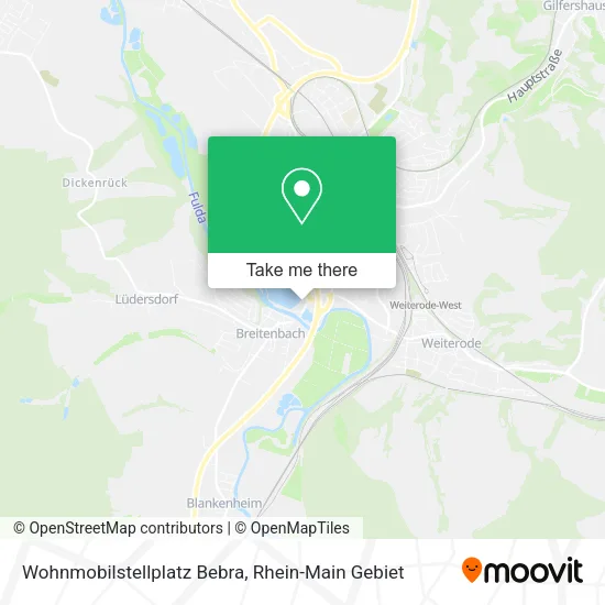 Карта Wohnmobilstellplatz Bebra