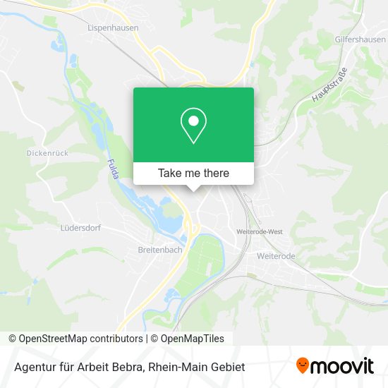 Карта Agentur für Arbeit Bebra