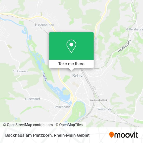 Карта Backhaus am Platzborn