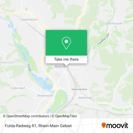 Карта Fulda-Radweg R1