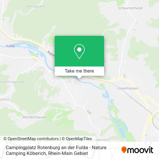 Карта Campingplatz Rotenburg an der Fulda - Nature Camping Köberich