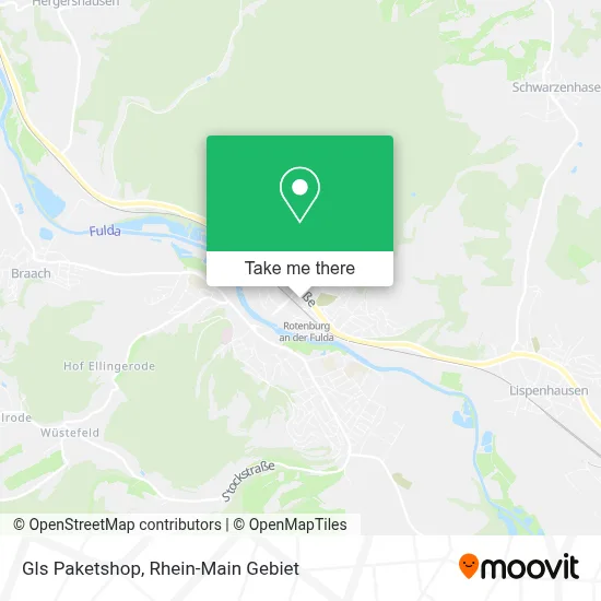 Gls Paketshop map