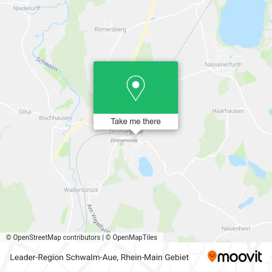 Карта Leader-Region Schwalm-Aue