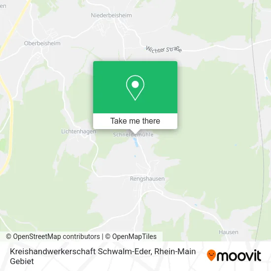 Карта Kreishandwerkerschaft Schwalm-Eder