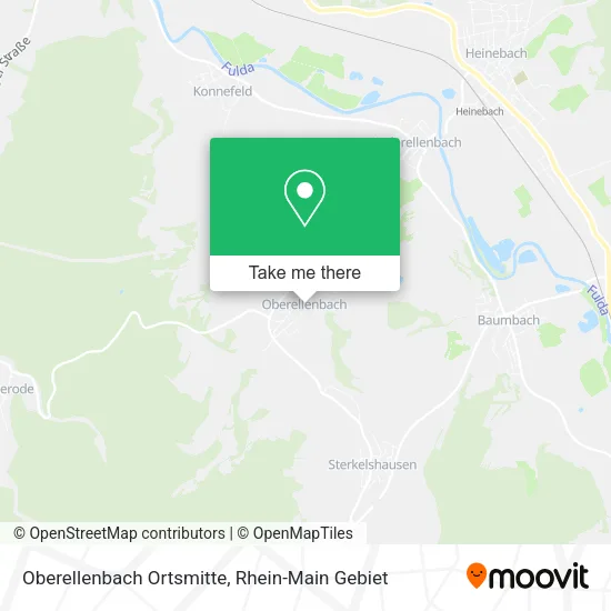 Карта Oberellenbach Ortsmitte