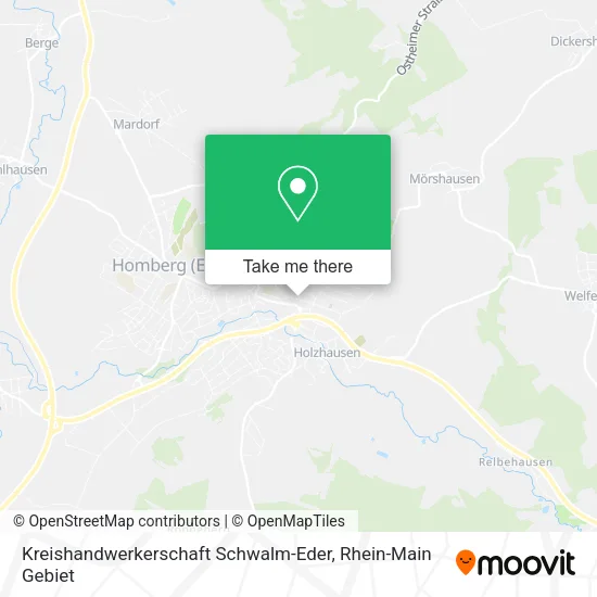 Карта Kreishandwerkerschaft Schwalm-Eder