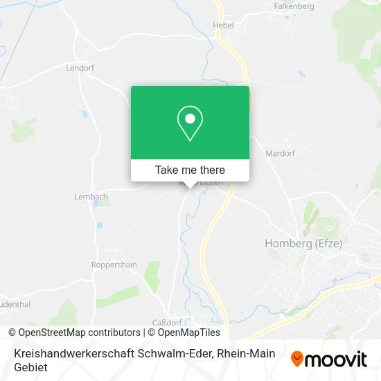 Карта Kreishandwerkerschaft Schwalm-Eder