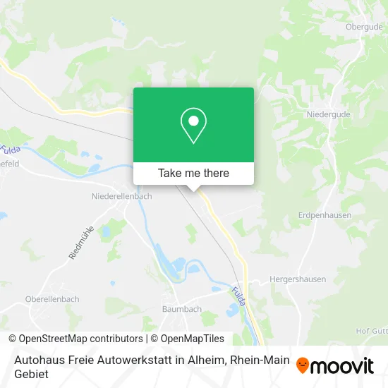 Карта Autohaus Freie Autowerkstatt in Alheim