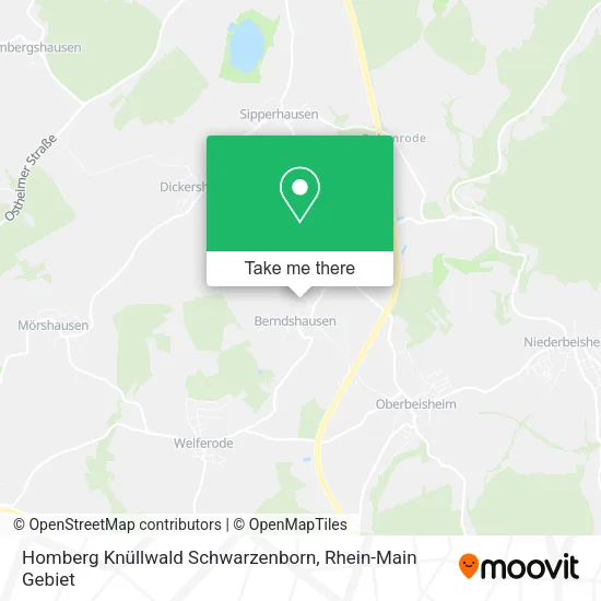 Карта Homberg Knüllwald Schwarzenborn