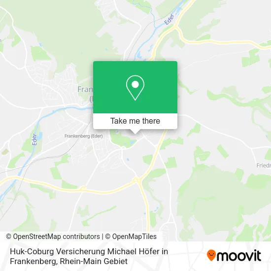 Карта Huk-Coburg Versicherung Michael Höfer in Frankenberg
