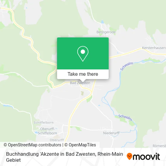Карта Buchhandlung 'Akzente in Bad Zwesten