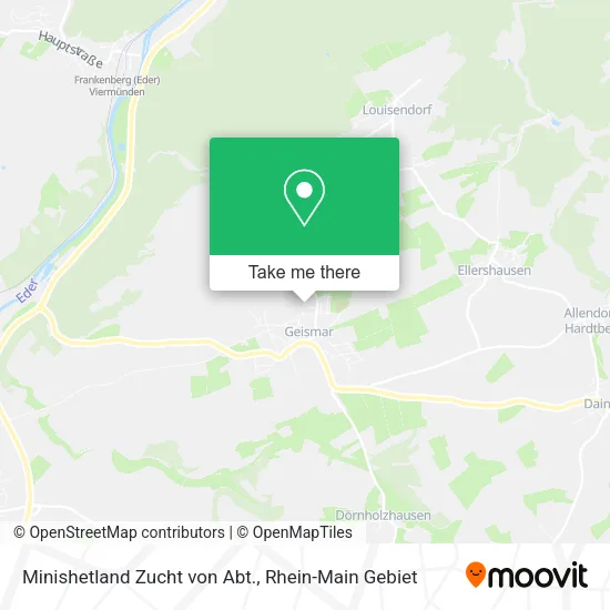 Карта Minishetland Zucht von Abt.