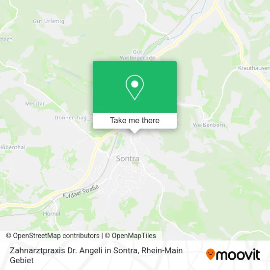 Карта Zahnarztpraxis Dr. Angeli in Sontra