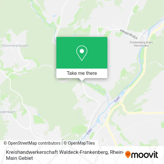 Карта Kreishandwerkerschaft Waldeck-Frankenberg