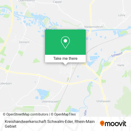 Карта Kreishandwerkerschaft Schwalm-Eder