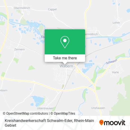 Карта Kreishandwerkerschaft Schwalm-Eder