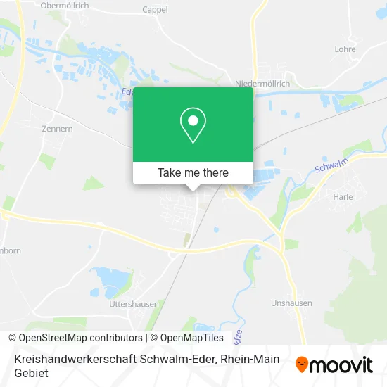Карта Kreishandwerkerschaft Schwalm-Eder