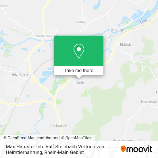 Карта Max Hamster Inh. Ralf Steinbach Vertrieb von Heimtiernahrung