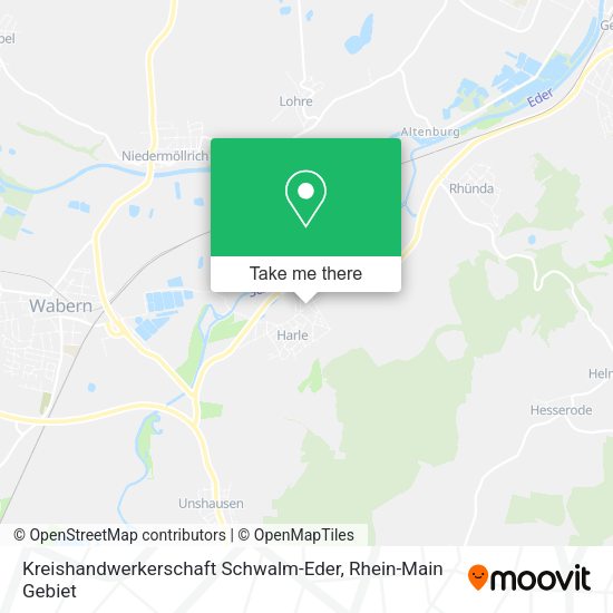 Карта Kreishandwerkerschaft Schwalm-Eder