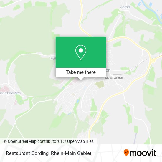 Карта Restaurant Cording