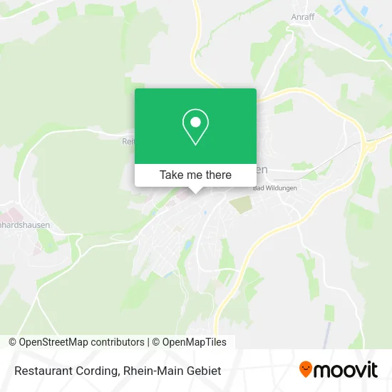 Карта Restaurant Cording