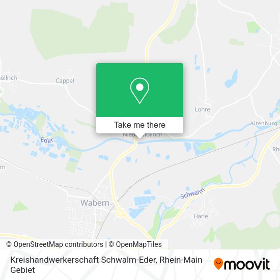 Карта Kreishandwerkerschaft Schwalm-Eder