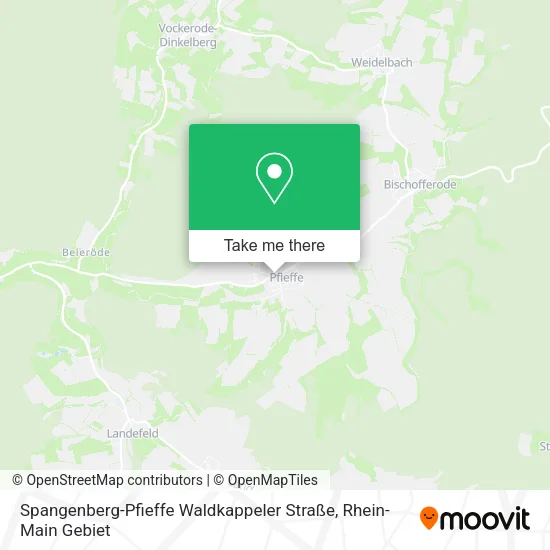 Карта Spangenberg-Pfieffe Waldkappeler Straße
