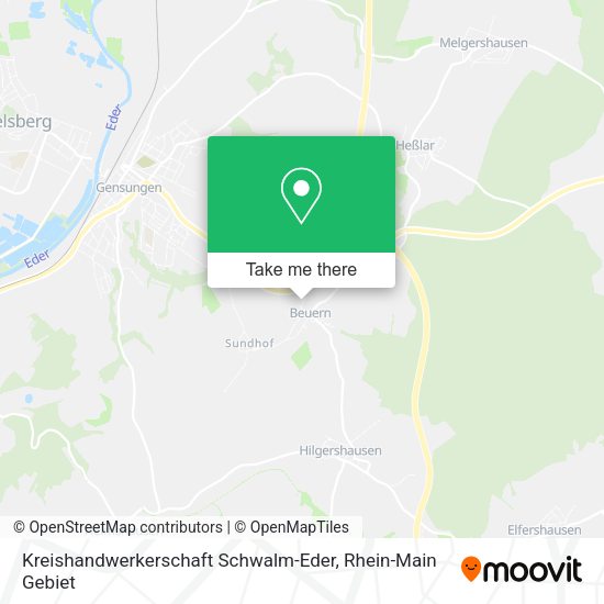 Карта Kreishandwerkerschaft Schwalm-Eder