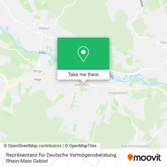 Карта Repräsentanz für Deutsche Vermögensberatung
