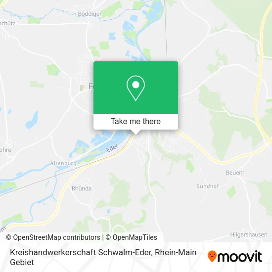Карта Kreishandwerkerschaft Schwalm-Eder