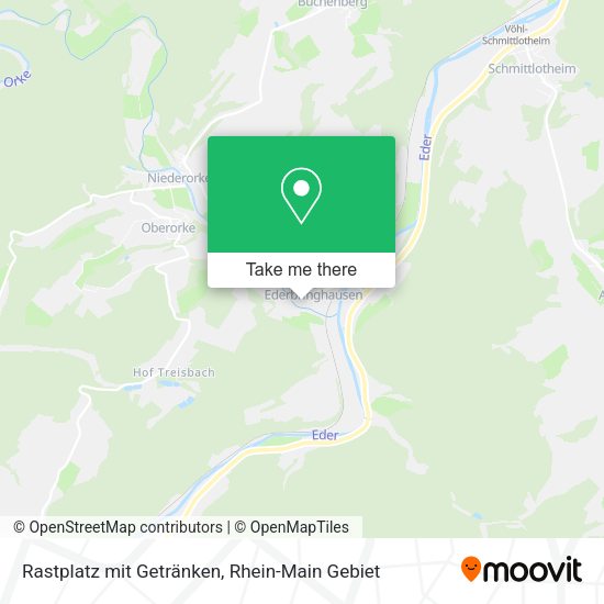 Карта Rastplatz mit Getränken