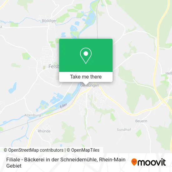 Карта Filiale - Bäckerei in der Schneidemühle