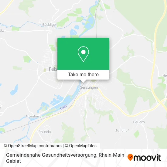 Карта Gemeindenahe Gesundheitsversorgung